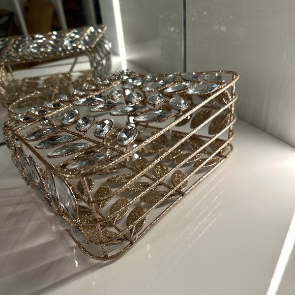 Metal Rhinestone Open Handbag/Decor - Picture 4 of 7